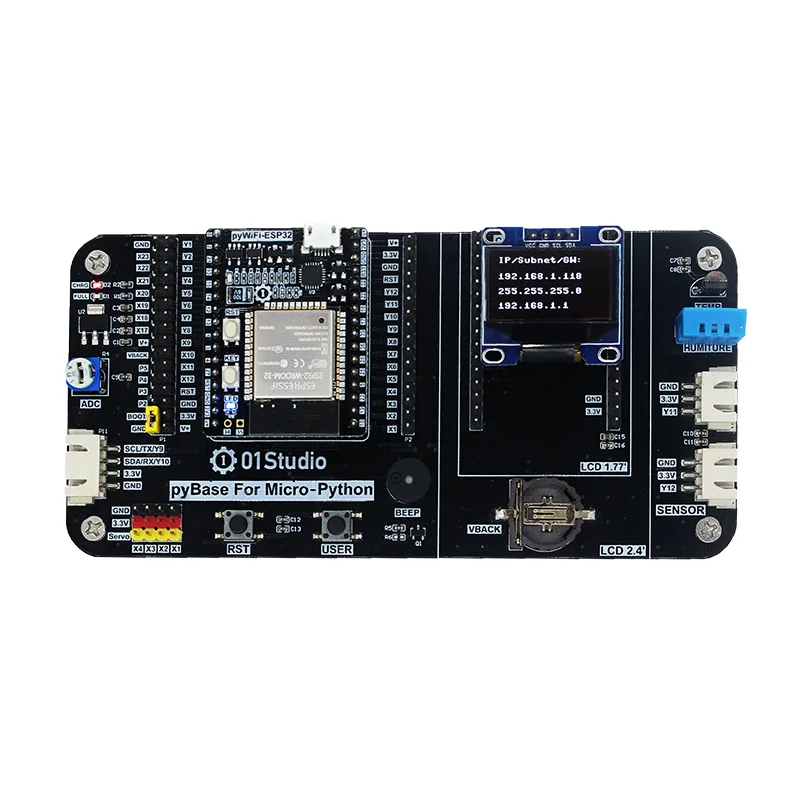 01Studio pyWiFi- ESP32 демонстрационная Встроенная плата совместимая с микропимановым