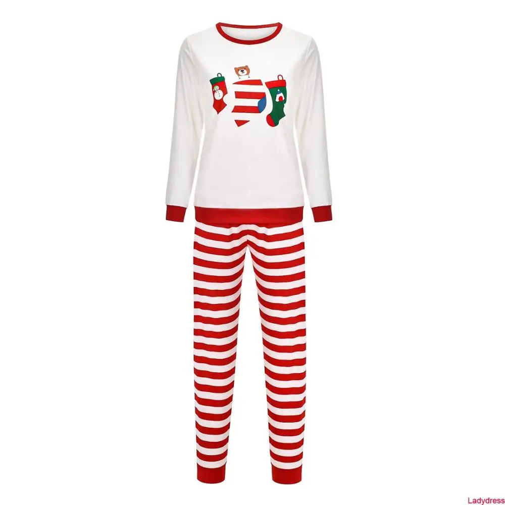 

2020 new Family Matching Christmas Pajamas Sets Long Sleeve Cotton Father Mother Daughter Son Matching Outfits Christmas Pyjama