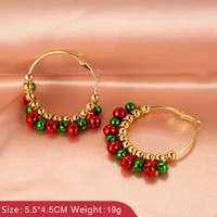 christmas jewelry set womens creative christmas tree earrings simple bells snowflake earrings womens fashion alloy