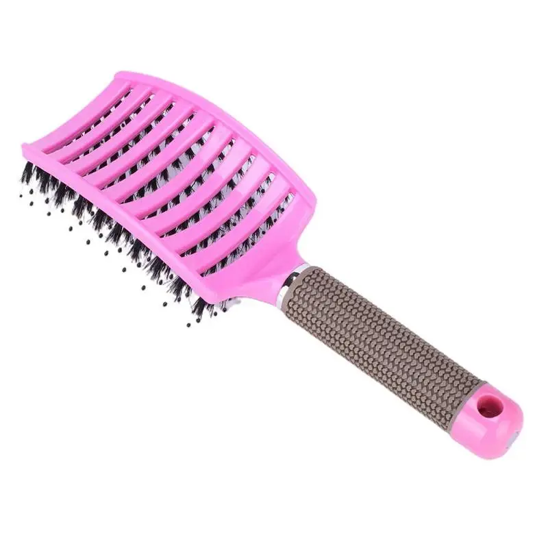 

Brushy Anti Klit Hairbrush nylon Hairbrush Wet Curly Hair Scalp Women Hair Detangle Bristle Female For Salon Comb Massage B P1F2
