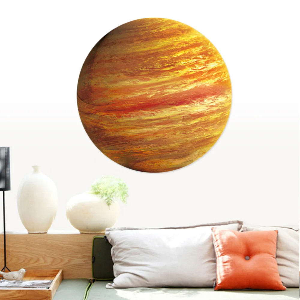 

Fluorescent Wall Stick The Universe Planet Galaxy Children Room Bedroom Luminous Wall Stickers 28x28cm (Jupiter)