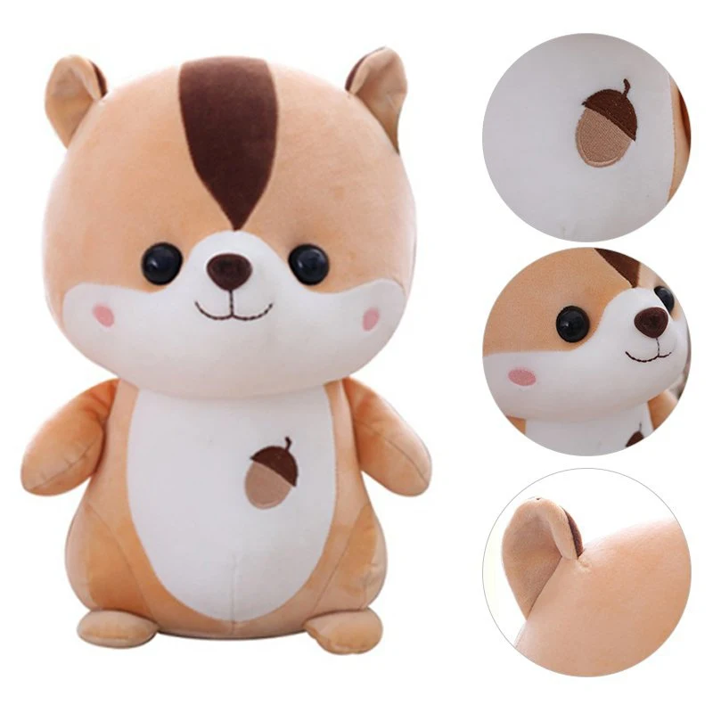 

NEW Soft Cute Squirrel Plush Bedtime Toy Doll Animal Dolls Stuffed Animals Gifts for Kids