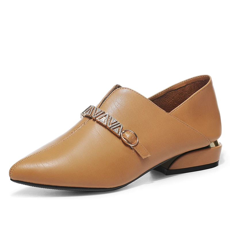 Женские туфли Новинка Изящные женские 2020 из натуральной кожи Офисная обувь на