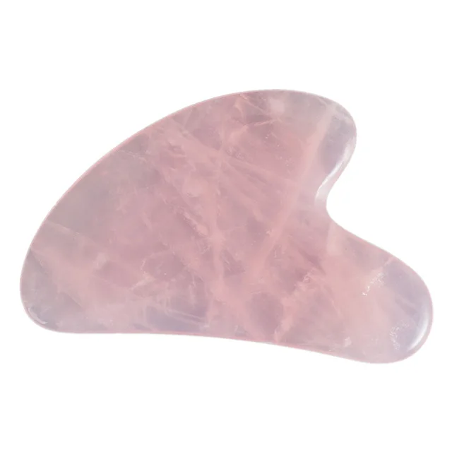 rose quartz Натуральный кристалл Gua sha энергетический камень несколько материалов скребок доска кровообращение гуаша массаж гуашь лицо скребок для кузова - Цвет: rose quartz