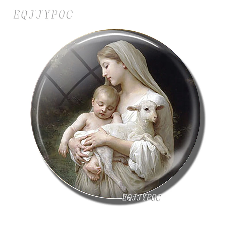 PACK OF 1 Христианская Дева Мэри магнит на холодильник религиозное украшение на холодильник St Joseph Мадонна мать и ребенок искусство магнит на холодильник - Цвет: PACK OF 1