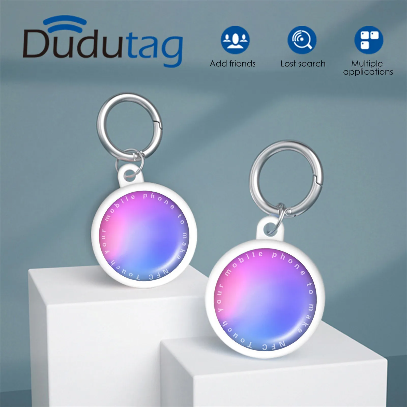 

Dudutag NFC Social Anti-lost Device Keychain Anti-lost Device Friend Sticker Buddy Sticker