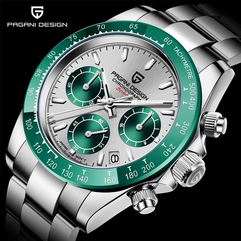 

PAGANI DESIGN Men Watch Top Brand Luxury Business Sapphire stainless steel Waterproof Sport Chronograph Watch Relogio Masculino