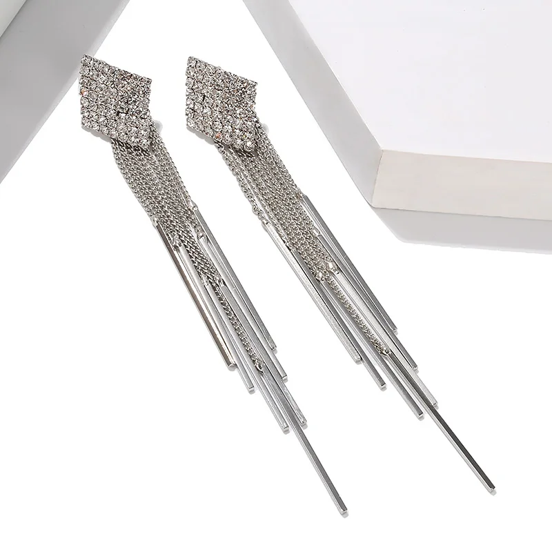 2019 корейский Серебряный Золотой винтажный массивный Длинный кисточкой серьги