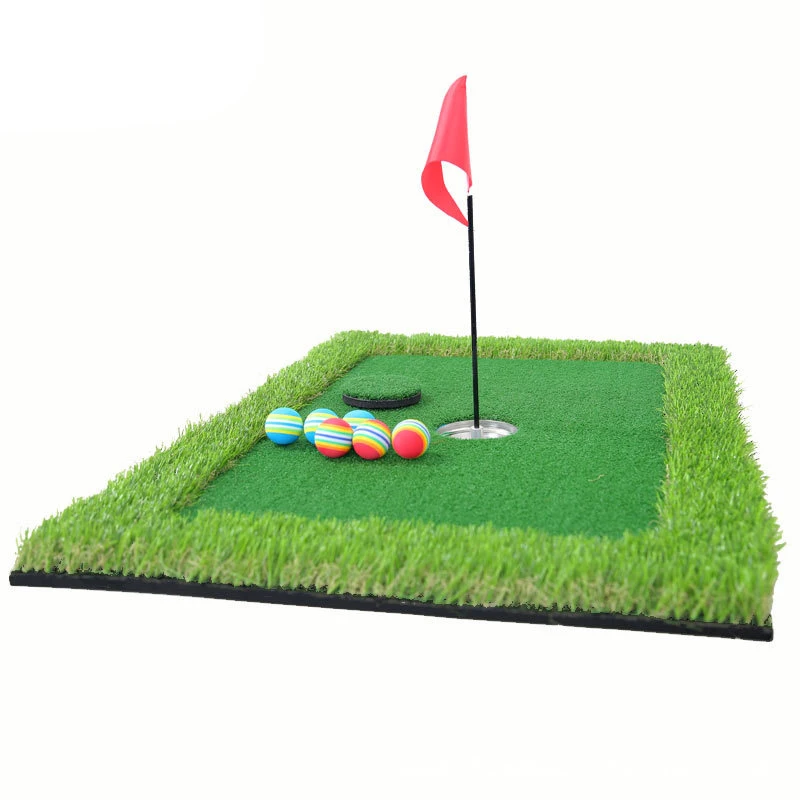 Satılık Yüzen Golf Vuruş Yeşil Set 6 Golf Topları Golf Delik Kupası Golf Topluğu Ve Mat Ve Bayrak Uygulama 90x60cm CMG7