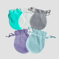 50pcs multi color 7x9cm small size velvet gourd bags christmas wedding party packing bag drawstring pouch jewelry accessories
