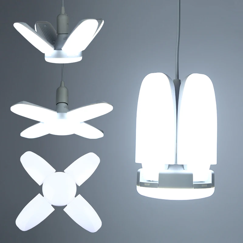 Светодиодная лампа E27 30/45/60 Вт Потолочный вентилятор Lampada Led Light 220V Складной Лезвие