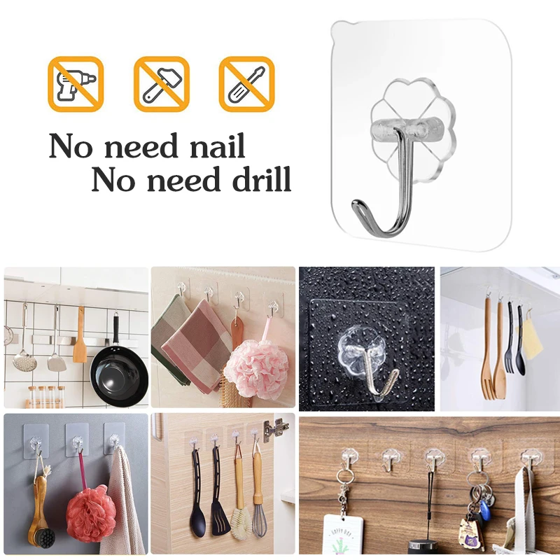 6x6 см прозрачный крепкий настенный крючок на присоске для дома кухни ванной чашки