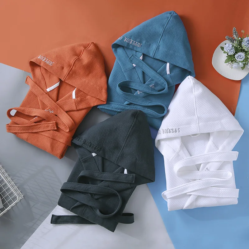 High Quality Man Winter Bathrobe Long Women's Robe Cotton Pajamas Pyjamas and Warm Bath Suit Female Sleepwear Robes 2021 Clothes