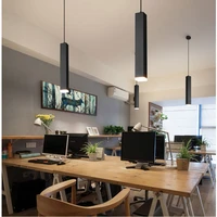 dimmable led pendant lamps island dining room pipe hanging kitchen lighting coffee shop bar counter office decoration cylinder