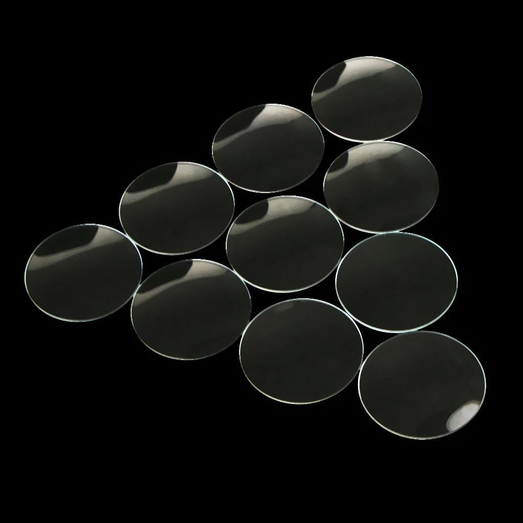 

10Pcs Clear Domed Watch Crystal 20-23mm Diameter Mineral Wristwatch Glass