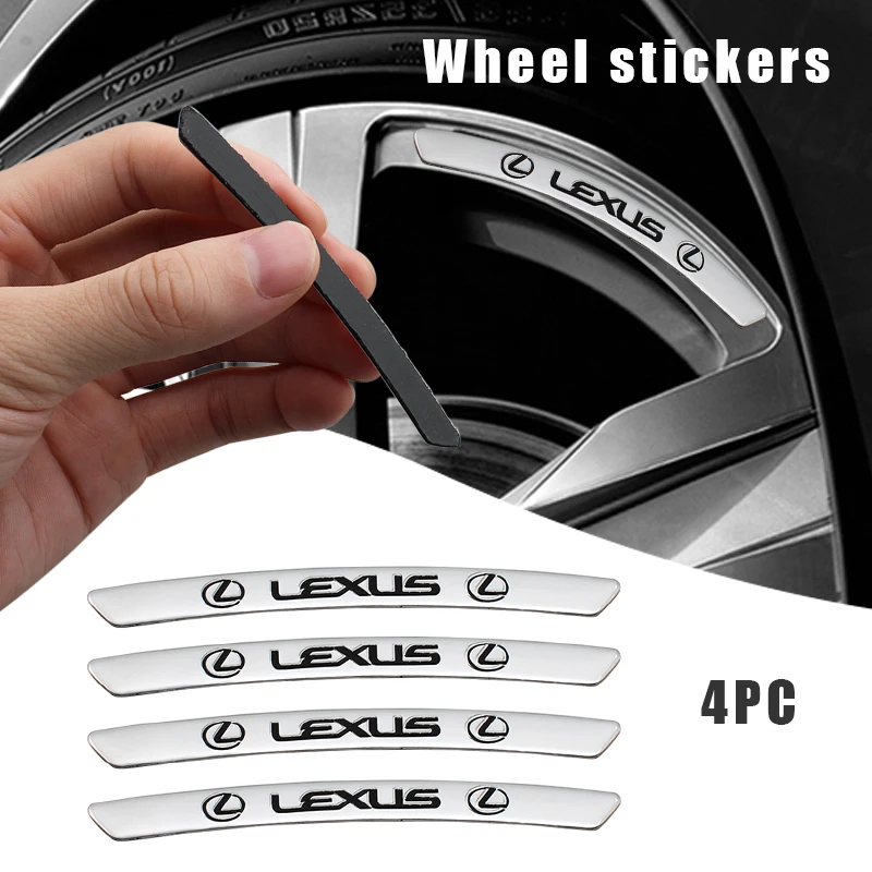 

4/8pcs Car Wheel Hub Sticker Wheel Rims Racing Auto Stickers For Lexus RX 300 IS 250 300 GX 400 460 UX 200 NX LX GS Accessories