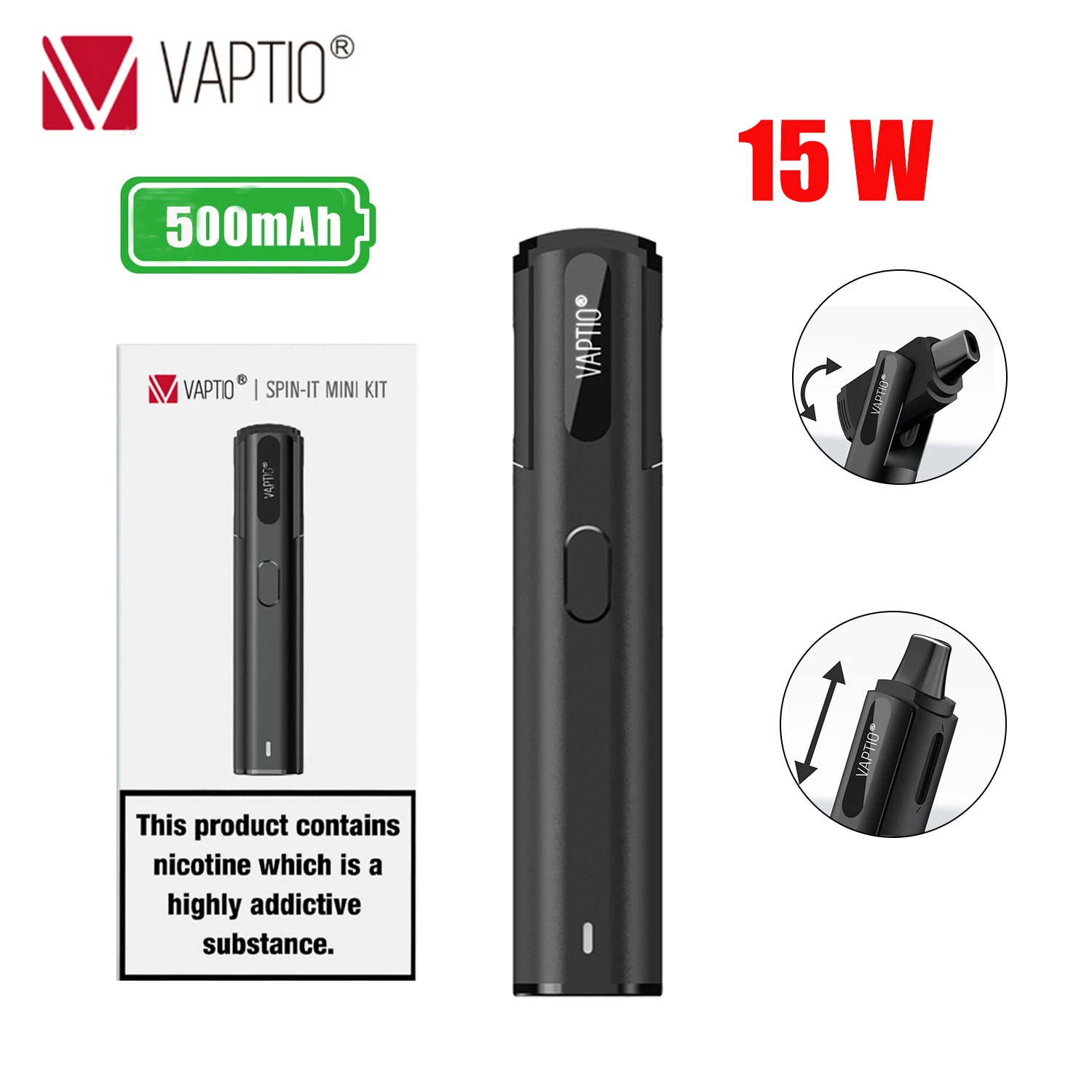 [Благоприятные комплект на 12,12] Электронная сигарета подарок Vaptio P1 комплект 50 Вт испаритель 2100 мАч встроенный аккумулятор 2/3 мл!! атомизатора катушки