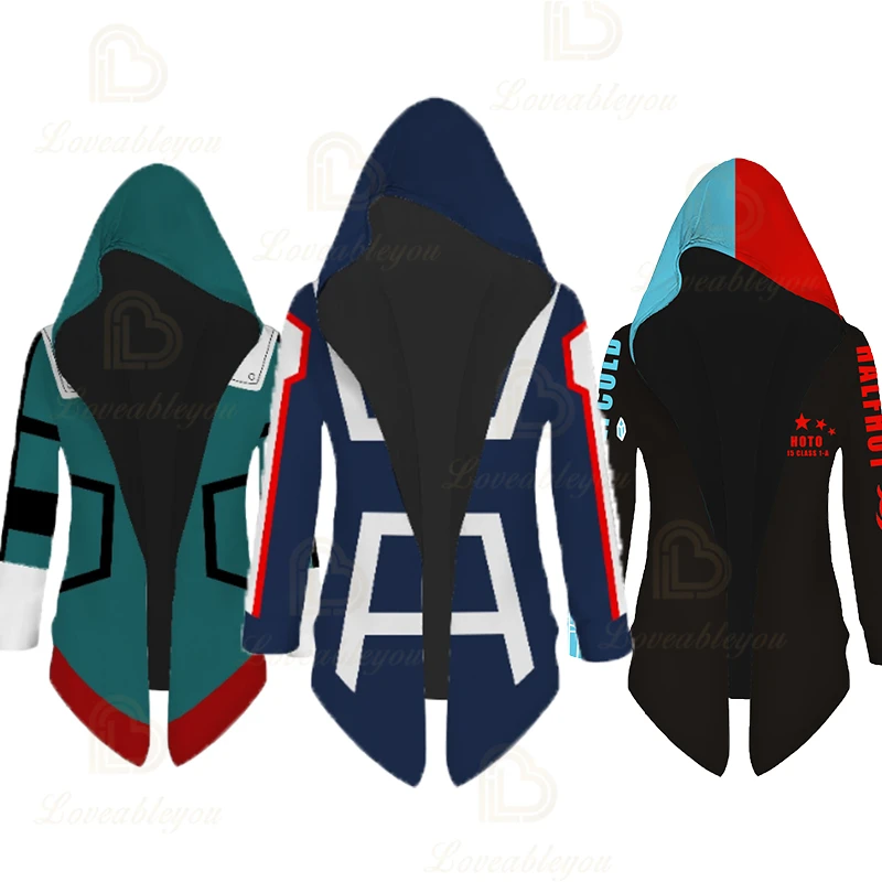 3D печатных Мой герой с капюшоном для мужчин и женщин без Hero Академия все может