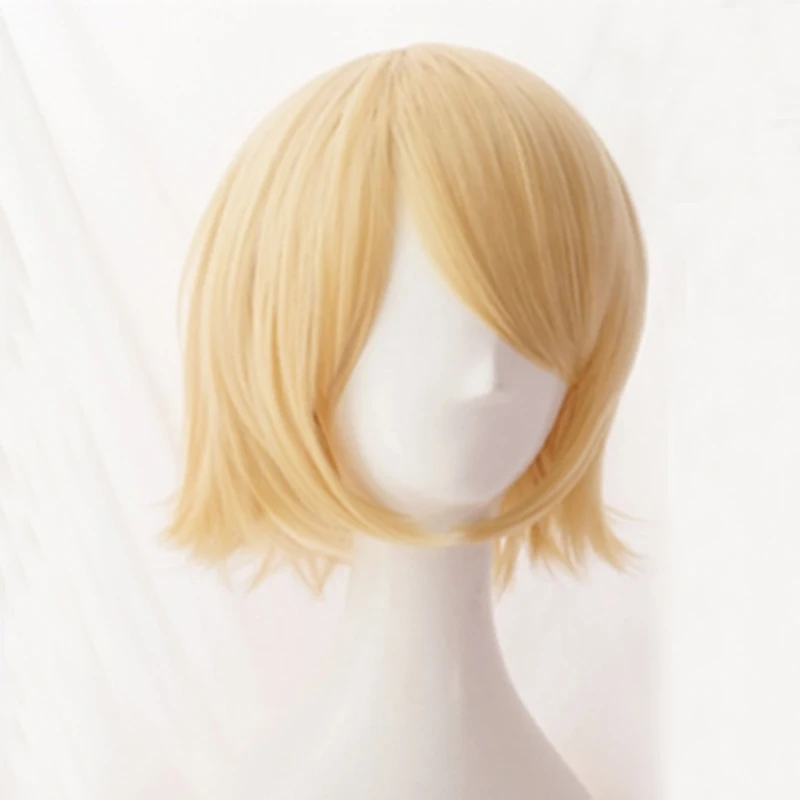 Vocaloid кагамине Рин/кагамине Лен короткий светлый жароустойчивый волос Косплей Костюм парик+ трек+ парик