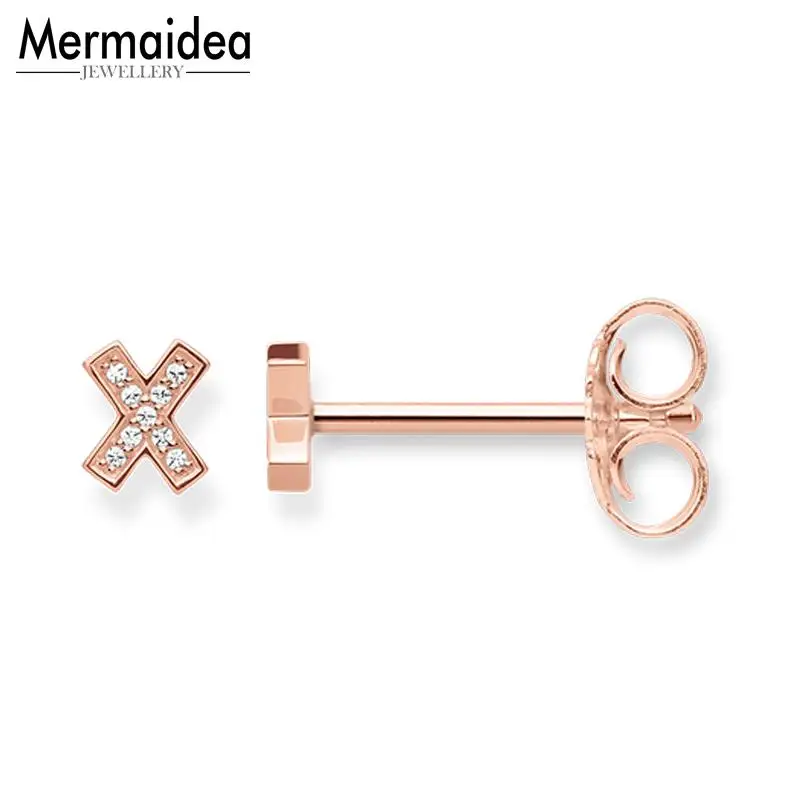 Женские серьги гвоздики с перекрестными вставками|Серьги-гвоздики| |