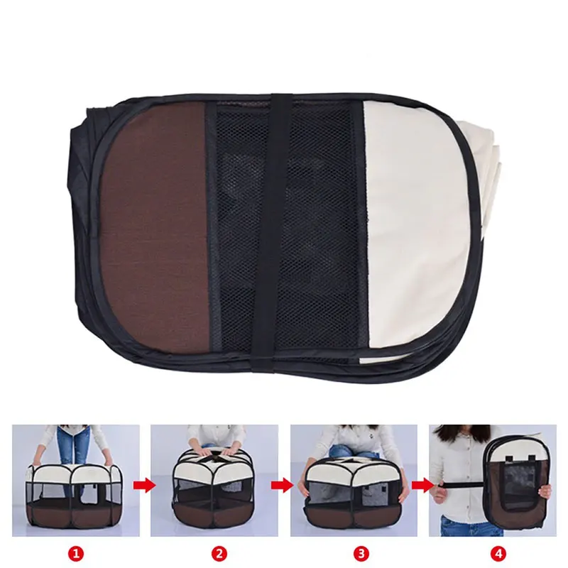 Переносная клетка для домашних животных собак Манеж-палатка комнатная Складная