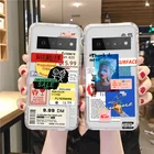 Чехол с этикеткой для Google Pixel 6, силиконовый чехол для Google Pixel 6 Pro Pixel6 6Pro 6,67 6,4, Прозрачный ударопрочный чехол для телефона