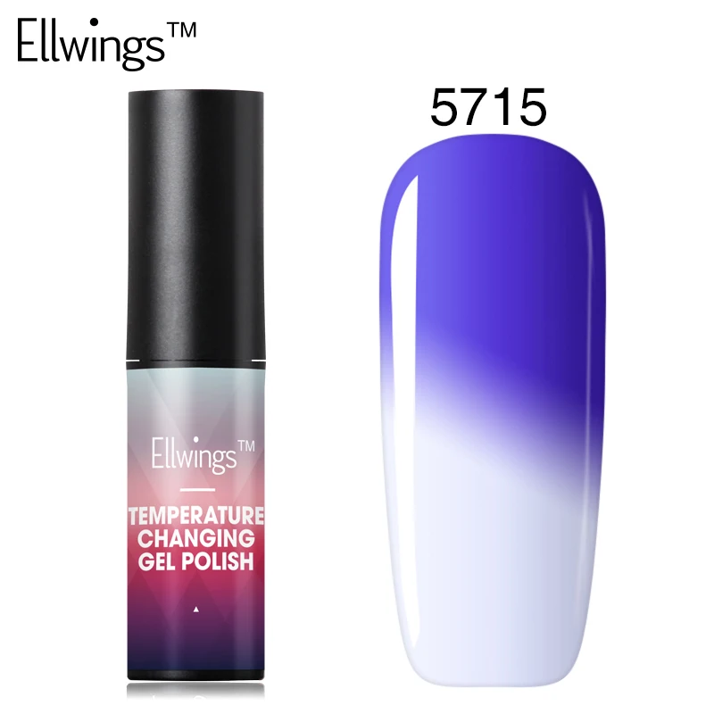 Ellwings 1 шт. Гибридный Гель-лак для ногтей, меняющий цвет, впитывающий цвет, Цветной Гель-лак для ногтей, Термическое изменение цвета, УФ Гель-лак для ногтей - Цвет: 5715