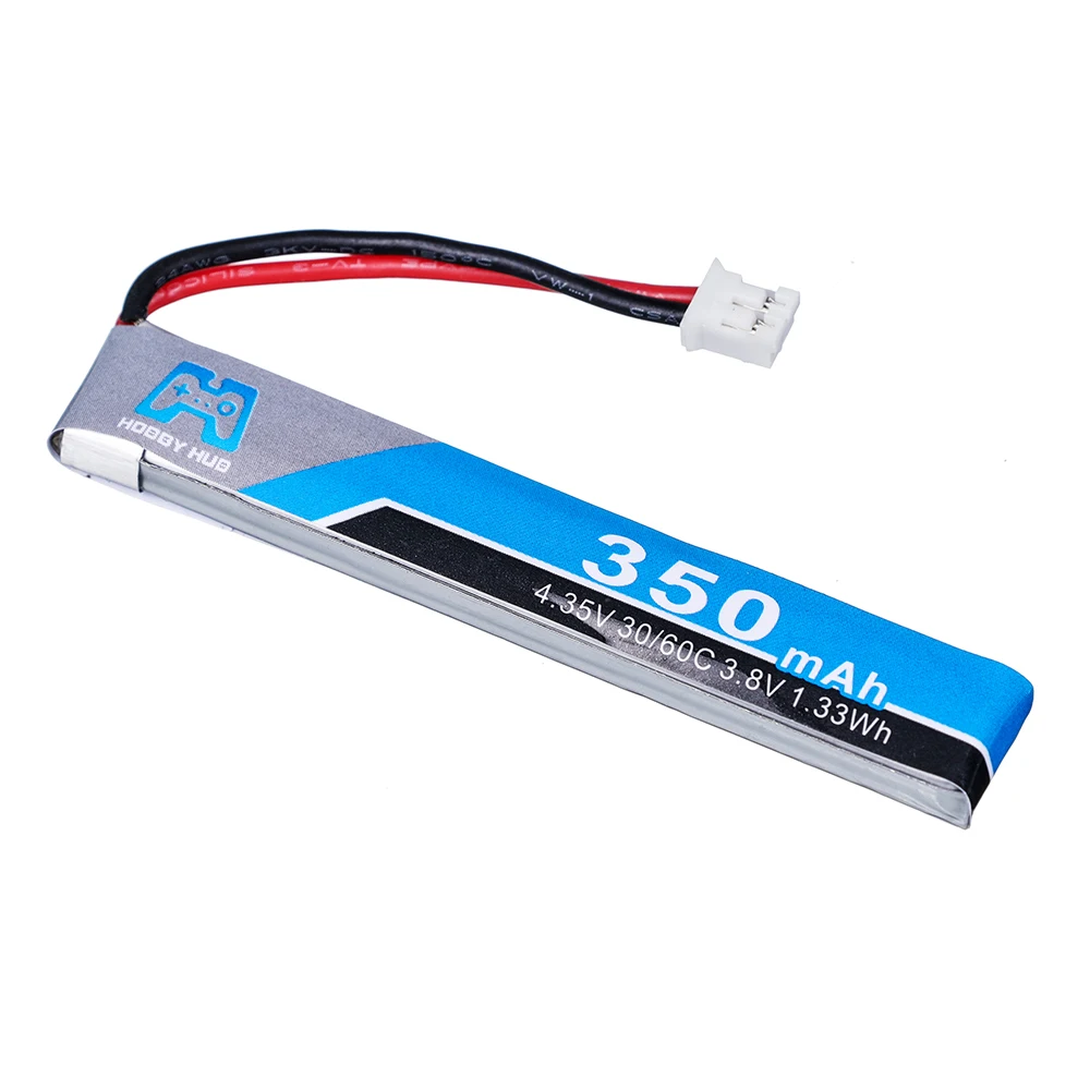 Аккумулятор 1S 350 мА · ч 3 8 в 30C/60C 4 35 HV Lipo PH2.0 штекер для 65S UK65 Blade Inductrix UR65 Tiny Whoop Drone |