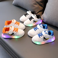 cute fashion classic baby first walkers lace up led lighting infant tennis disney micky mouse baby girls boys shoes sneakers