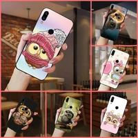 owl phone case for xiaomi redmi note 7 8 9 t max3 s 10 pro lite anti fall coque shell cover funda