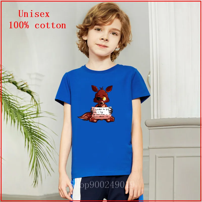 Новинка 2020 детская одежда футболка из чистого хлопка брендовая FNAF плюшевая Фокси