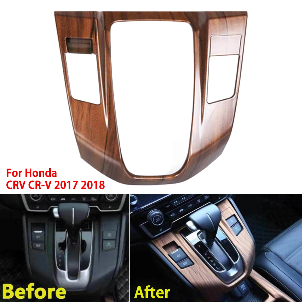 For Honda CRV CR-V 17-2019 Peach Wood Grain Interior Gear Shift Panel Trim Cover Car Decoration Accessories | Автомобили и