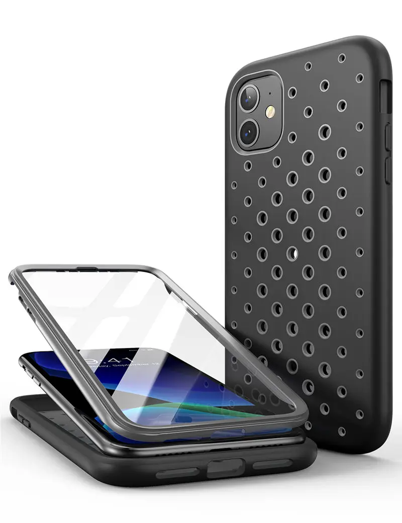 Чехол для iPhone 11 6,"() SUP чехол UB Sport Premium Hybrid Liquid Silicone Rubber+ чехол из поликарбоната со встроенной защитной пленкой