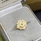 Креативное изысканное Золотое кольцо с цветком для женщин винтажные Свадебные обручальные кольца ювелирные изделия в подарок