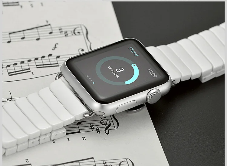 Керамический ремешок для Apple Watch 44 мм 40 мм iwatch 42 мм 38 мм роскошный браслет с пряжкой из нержавеющей стали Apple watch 4 3 2 1