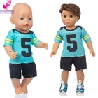 43 см детская кукла спортивный комплект одежды 18 дюймов американская кукла Og зеленая футболка брюки