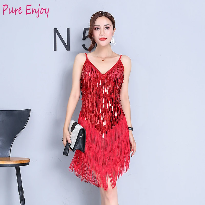 Танец живота Бальные Танцы Танго Платья Сальса Латинский Платье Женщины Черный