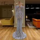 Выпускное Платье со щедрыми бусинами, кафтаны по индивидуальному заказу, 2020, вечерние официальные платья с кристаллами, Прозрачное платье для девушек, арабское платье Дубая