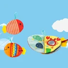 Творческая маленькая рыба тканевая книга мультфильм морские животные малыш раннее образование подарок
