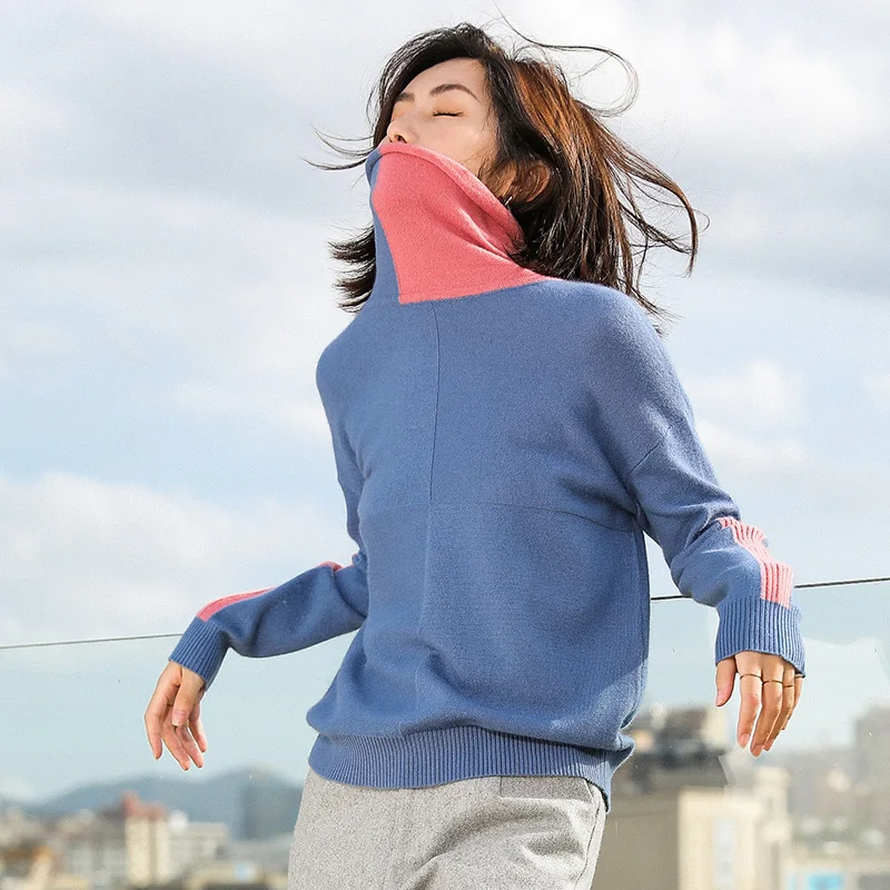 100% Pure Goat Cashmere Knitted Sweater Women High Quality Turtleneck Pullover Female Winter Fashion Clothes Girls Tops | Женская одежда