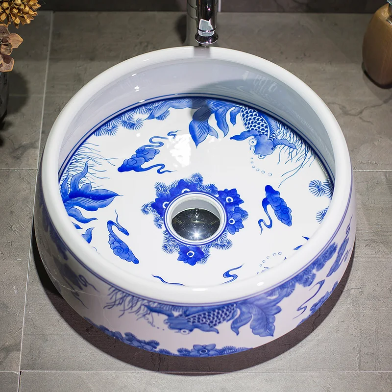 Европейский Винтажный стиль Китайский умывальник ручной работы Lavabo