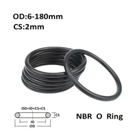 cs 2 0mm od 6182mm black nbr o ring seal gasket nitrile butadiene rubber spacer oil resistance washer round shape