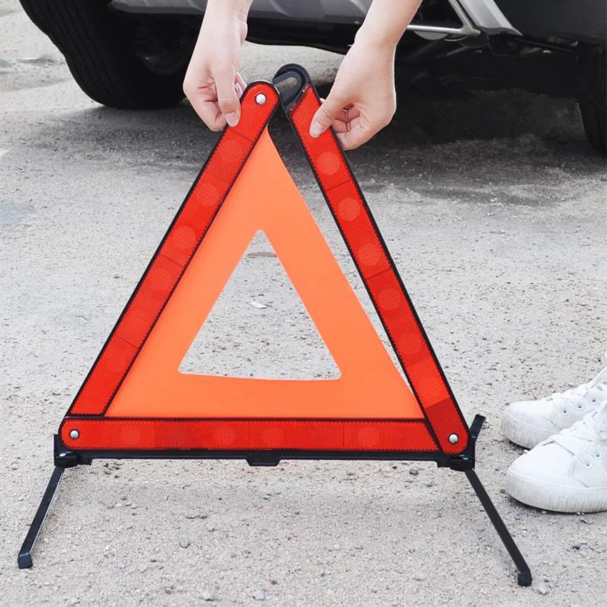 Штатив дорожная мигалка практичный автомобильный стоп сигнал треугольный