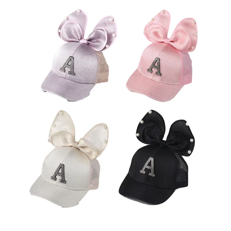 Детская бейсболка с большим бантом жемчугом | одежда и обувь
