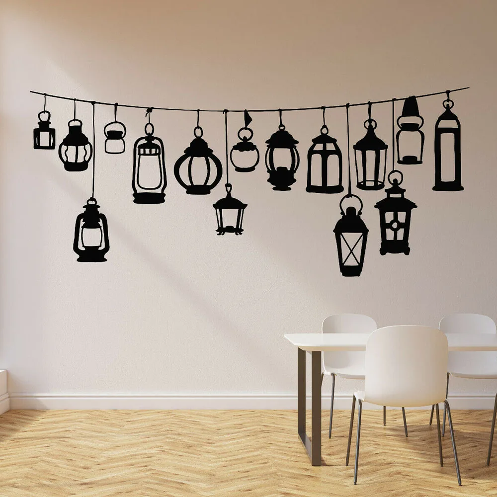 Настенная Наклейка для освещения абстрактная декоративная уличная лампа