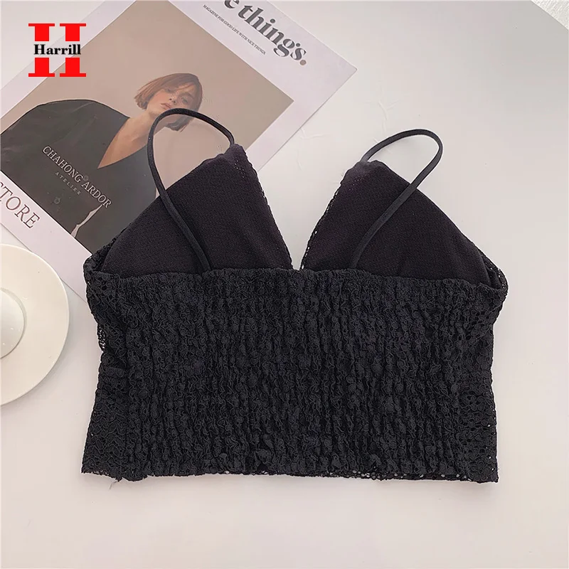 

Sexy White Crop Tops Women Clothing V Neck Camis Female Vest Lace Patchwork Camisole Ladies Tank Top Slim Camisole 2021 Summer
