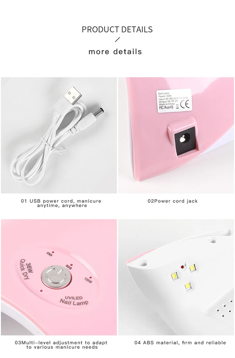 

Nail Lamp Dry Nail Gel Dryer Lamp 36W LED Lamp Nail Dryer UV Ice Lamp For Drying Gel Polish Timer Auto Sensor Manicure Tools