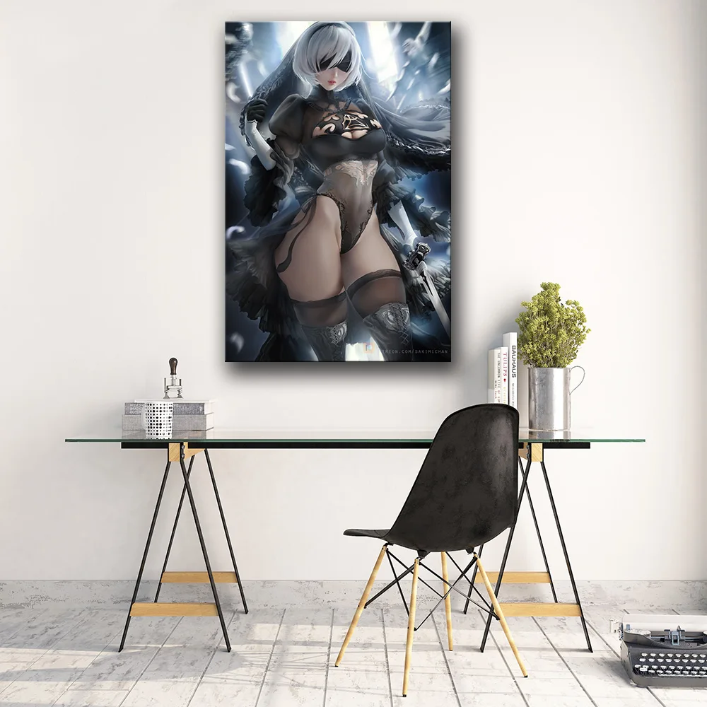 Картина для украшения плаката без рамы NieR: Automata на HD холсте, Картина на холсте, художественная настенная живопись, картины на холсте