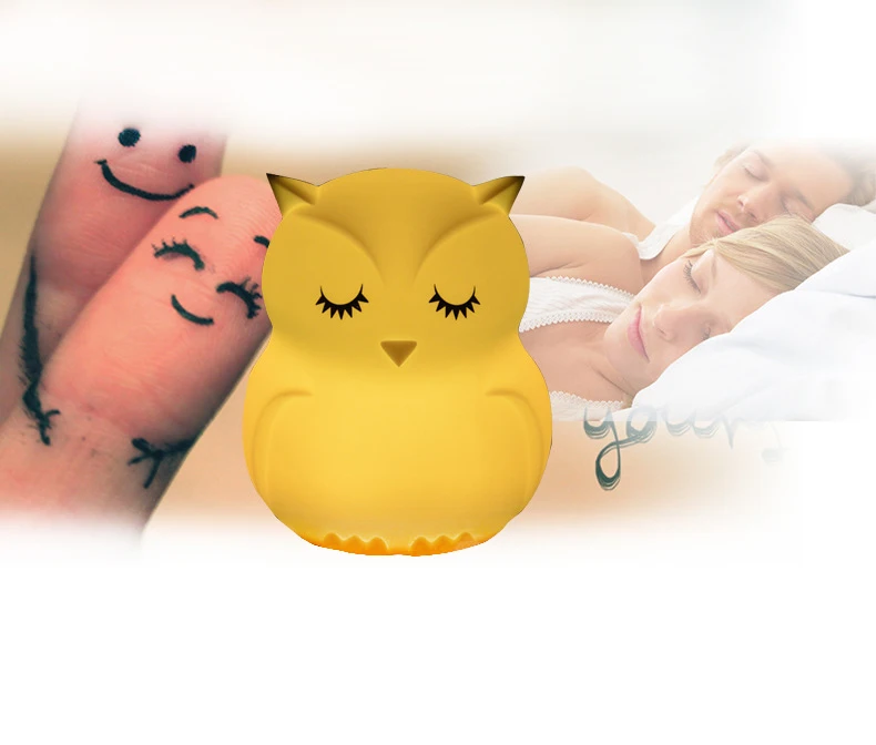 Платье с милой совой для девочек мультфильм младенца силикона светодиодный