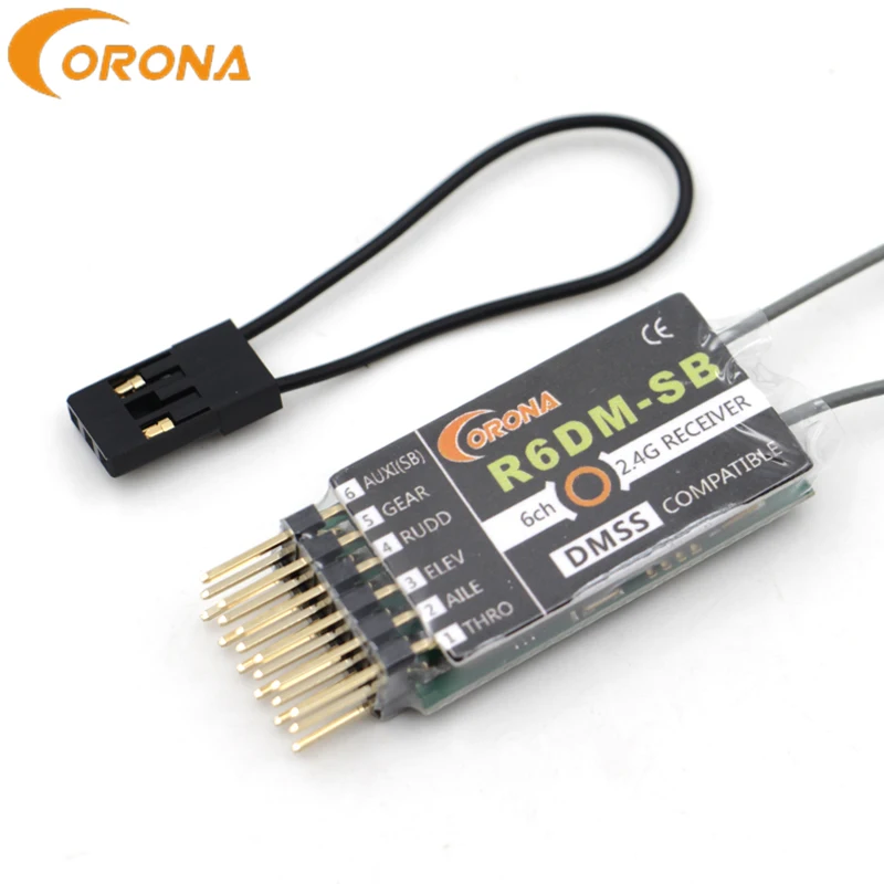 CORONA R6DM SB 2 4 GHZ DMSS 6CH совместимый приемник используемый для передатчиков JR таких как